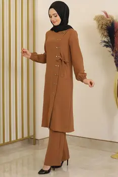Bronz de culoare două bucăți femei rochie. Elegant și rochie de calitate. Rochie musulman. Noul sezon de moda. Made in Turcia. Caftan. Caftan