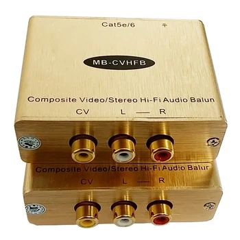 AV Extender Roșu Alb Galben Audio-Video Răsucite Pereche Transmițător Compozit Lotus AV La Cablul de Rețea RJ45
