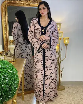 Ramadan Abaya Dubai Turcia Musulmană Abayas Rochii Maxi pentru Femei Jalabiya Hijab Rochie de Haine Islamice Caftan Caftan Robe Longue