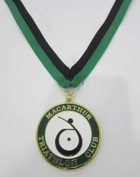 Promovare Metal Placat cu Aur Mercedes Trofeu Medalie cu Panglică k20087