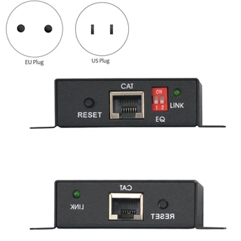 Compatibil HDMI POC Extender 150M Compatibil HDMI Extender 492Ft cu IR pe Single RJ45 Cat6/7 Cablu