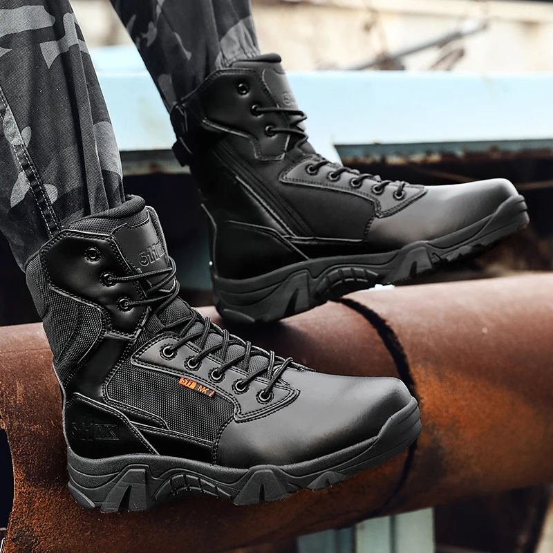 Bărbați Bocanci Militari din Piele Impermeabil Cizme Deșert Pantofi de Lucru Militare Cizme de Luptă a Forțelor Speciale Tactice Cizme Botas Hombre cumpara ~ Reducere > www.cepsports.ro